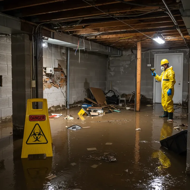 Flooded Basement Electrical Hazard in Charlotte, NC Property